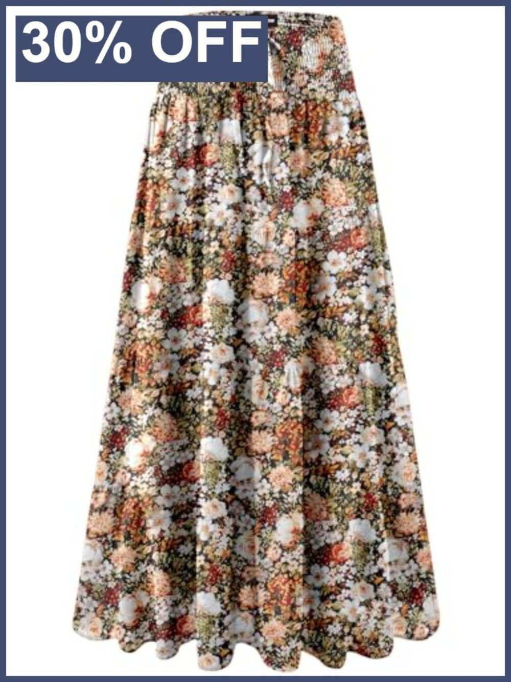 Women's Ruffle Maxi Skirt High Waist Pleated A-Line Drawstring Flowy Long Skirt
